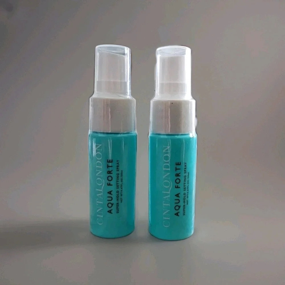 2X Cinta London Aqua Forte Super-Hold Setting Spray Travel Size .67 fl oz/20mL